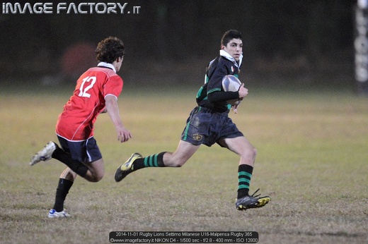 2014-11-01 Rugby Lions Settimo Milanese U16-Malpensa Rugby 365